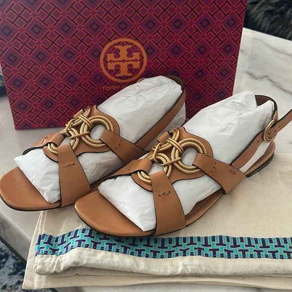 TORY BURCH ベージュ ブラウン　サンダル 6 中古・古着通販】TORY BURCH (トリーバーチ) サンダル ブラウン